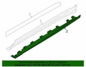 Right lower threshold for BMW X6 G06 20-25
