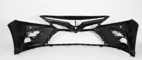 Front bumper bare Toyota Camry v70 18-20 SE\XSE without parking sensor, for camera