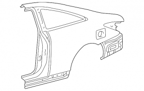 Quarter wing rear right Toyota Solara 2.4 04-08