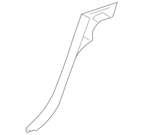 Rear pillar trim lower left Lexus LS460 LS600h 07-17 black scratches, broken fasteners, worn