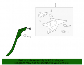 Rear pillar trim lower left Lexus LS460 LS600h 07-17 black scratches, broken fasteners, worn