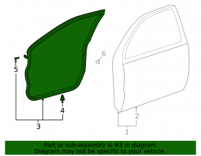 Front right door seal Toyota Highlander 01-07