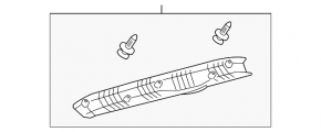 Upper trunk door trim Toyota Sienna 15-20 gray