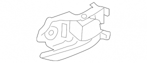 Lexus Hs250h 10-12 inner rear right door handle