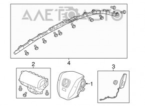 Airbag airbag side curtain right Honda Civic X FC 16-18 4d rusty pyropatron