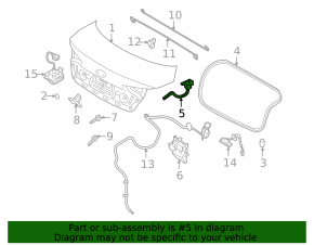 Left trunk lid hinge for Kia Optima 2014-2015