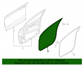 Front right door seal Hyundai Tucson 16-21