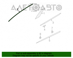 Upper door molding front left Hyundai Azera 12-17