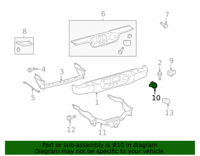 Rear Bumper Parking Sensor Mount for Toyota FJ Cruiser 2007-2014
