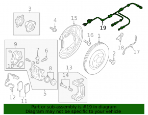 ABS sensor wire rear left Audi A5 F5 17-