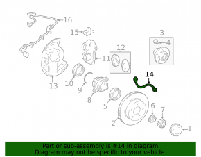 Front left brake hose for Lexus GX 03-09