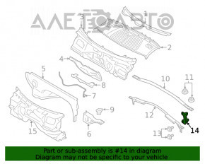TV strut bracket left Porsche Macan 15-