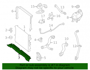 Lower radiator deflector Mercedes GLC 16-22