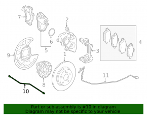 Brake hose rear left Mercedes GLA 14-20