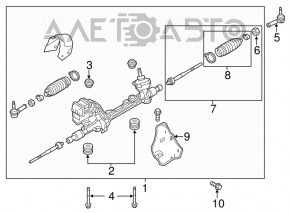 Steering rack Ford Explorer 11-14 prerest