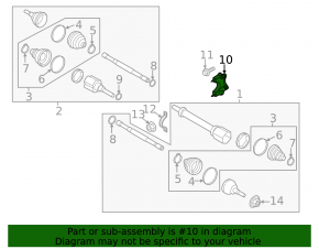 Lincoln MKC 16-19 Intermediate Shaft Bracket