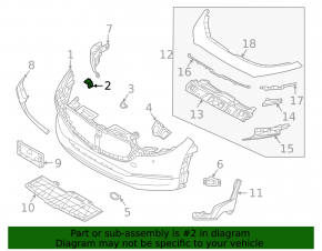 Front bumper bracket right Mazda CX-30 20- small