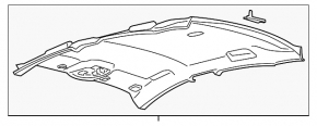 Ford Fusion mk5 17-17 headliner grey without sunroof