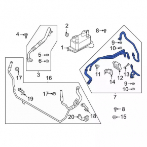 Lincoln Nautilus 19-23 2.7T Gearbox Cooling Tubes with Valve