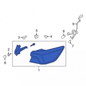 Outer wing light left Ford Escape MK4 23-