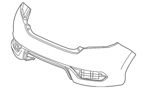 Bare rear bumper for Honda Civic X FC 16-20 coupe