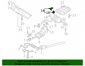 Muffler bracket rear right Audi Q3 8U 15-18