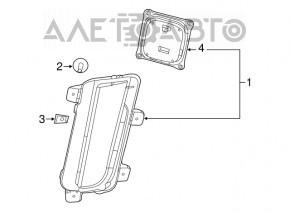 Right fog light ignition unit for Cadillac CTS 14-19