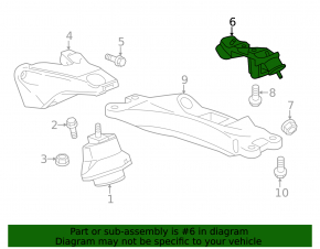 Rear transmission mount for Cadillac CTS 14-19 3.6T RWD