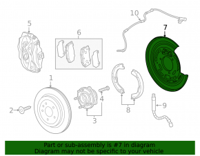 Brake Disc Cover Rear Right Chevrolet Camaro 16-23 6.2
