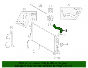 Cooling pipe upper Hyundai Elantra 21- 2.0 first