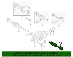 Front left axle shaft BMW 3 F30 12-18