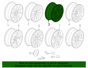 Wheel disk R19 332 style BMW 5 F10 09-16 9x19