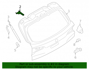 Upper left tailgate hinge BMW X5 G05 19-23