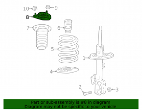 Front Right Shock Absorber Support Lexus RX350 RX450h 16-22