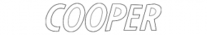 Emblem inscription Cooper tailgate Mini Cooper Countryman R60 10-16
