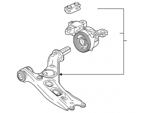 Lower control arm front left Honda CRV 20-22 hybrid