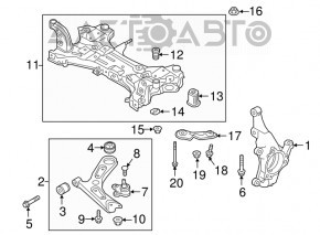 Front right axle Kia Forte 19-24