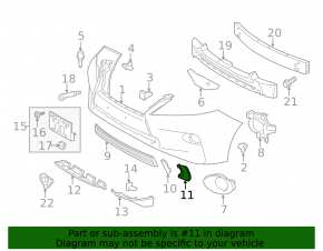 Front Bumper Tow Hook Cap Left Lexus RX350 RX450h 13-15