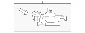 Rear bumper mount, inner left, Lexus LX570 16-21 rest.