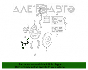 ABS sensor rear left Chrysler 200 11-14