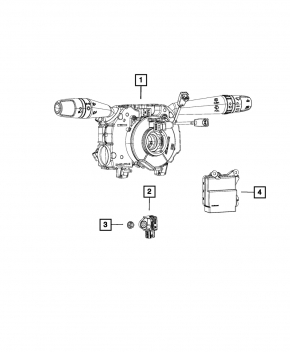 Steering column switch guitar assembly Fiat 500L 14-17 without cable