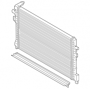 Water cooling radiator Volkswagen Jetta 19-26 1.4T, 1.5T