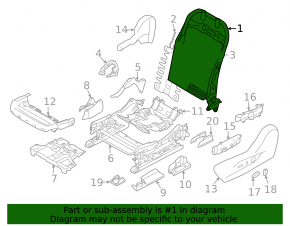 Subaru Forester 25-26 driver's seat backrest tilt adjustment motor