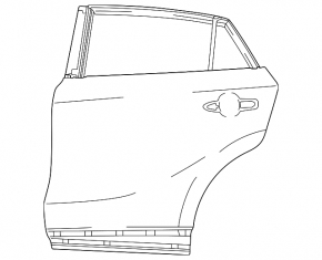 Door bare rear left Toyota Venza 21- OEM new original
