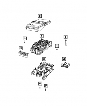 Jeep Grand Cherokee WL 21-25 3.6 Underhood Fuse Box Relay