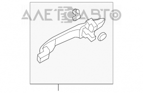Honda Civic 4D 06-09 Outer Front Right Door Handle