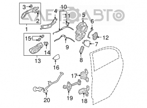 Honda Civic 4D 06-09 Outer Front Right Door Handle