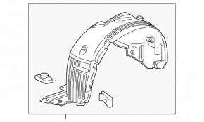 Front right fender liner for Honda Pilot 16-22