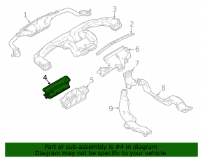 Mitsubishi Outlander 14-16 Central Fan Duct Type 2