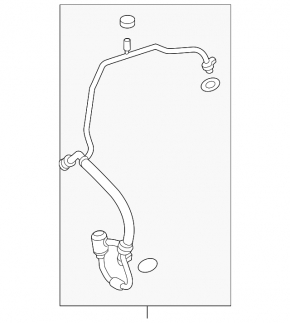 Air conditioning hose, compressor, heater, Honda Civic X FC 16-16 2.0 automatic transmission